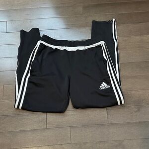 Adidas Women Black Sweatpants with White Accents